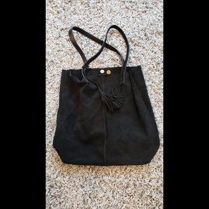 Slouchy Suede Black Purse